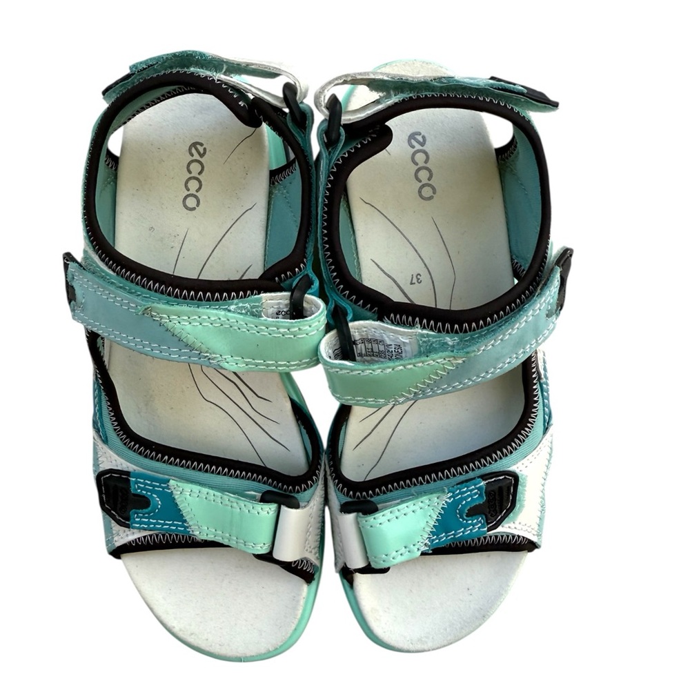 ECCO NWT Sport Sandals Teal White 7 New